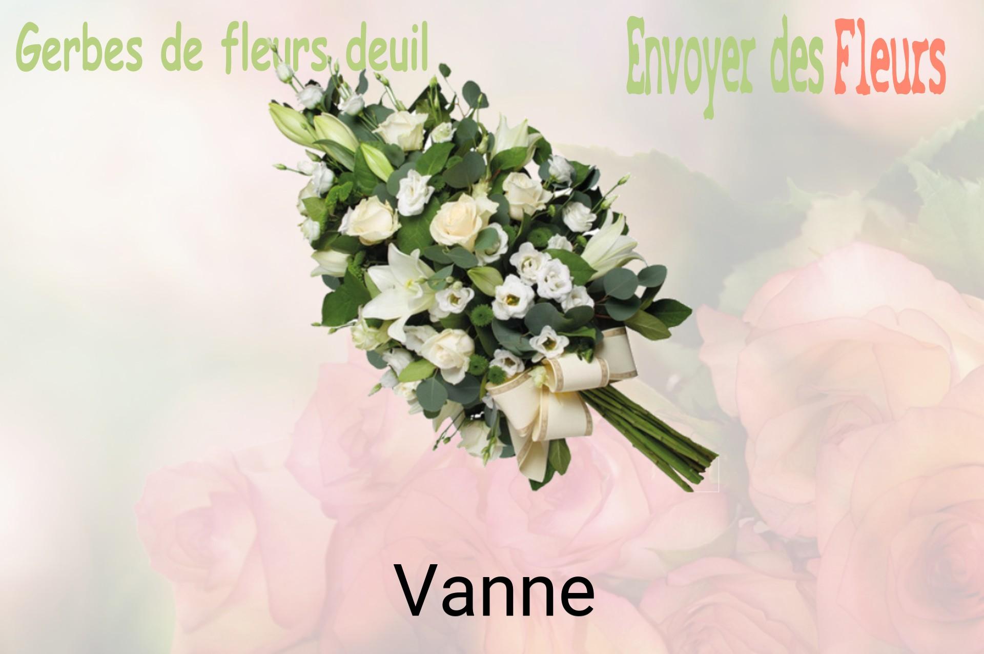 Gerbe de fleurs de deuil livrée à Vanne